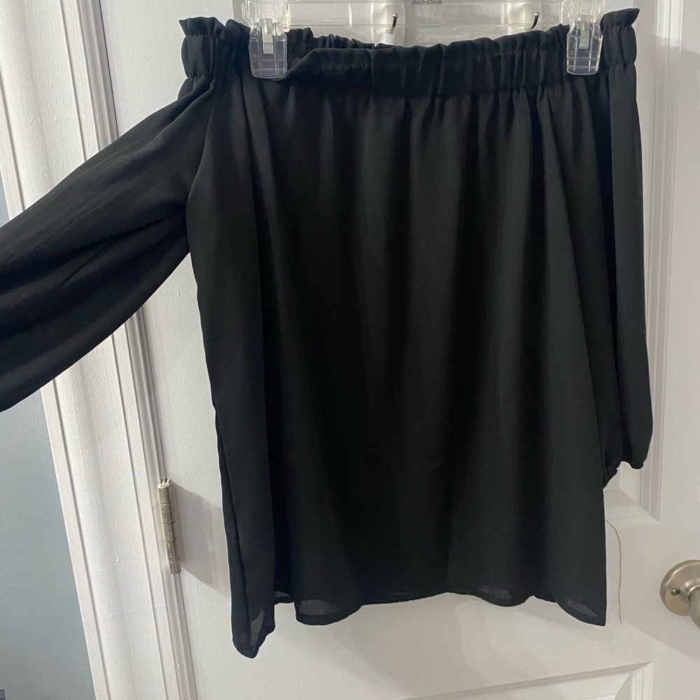 Black off shoulder top